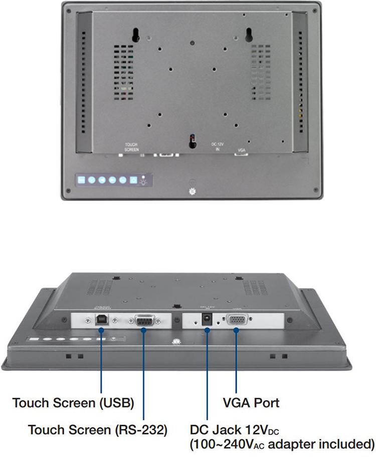 全新研華 工業等級平板顯示器FPM系列 6寸工業顯示器 FPM-2120G