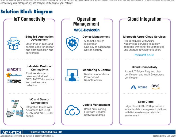 研華EI-A215 研華EI-A215，邊緣性計(jì)算系統(tǒng)，搭載Intel Core i5 6300U 處理器，4 GB內(nèi)存，64 GB 存儲(chǔ)，高性能邊緣智能設(shè)備，具備豐富擴(kuò)展接口 2 x LAN，4 x COM，6 x USB等，同時(shí)還可以擴(kuò)展 iDoor 或 ARK-Plus 模組增加更多的擴(kuò)展接口，搭配 5G 模塊。