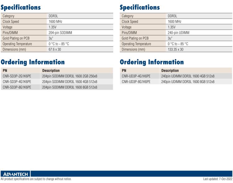 研華CNR-UD3P CNR DDR3是研華面向國內(nèi)市場的內(nèi)存條系列，產(chǎn)品采用海力士IC設(shè)計，交期短，是性價比高的產(chǎn)品系列。適用于國產(chǎn)化及各類行業(yè)應(yīng)用市場。