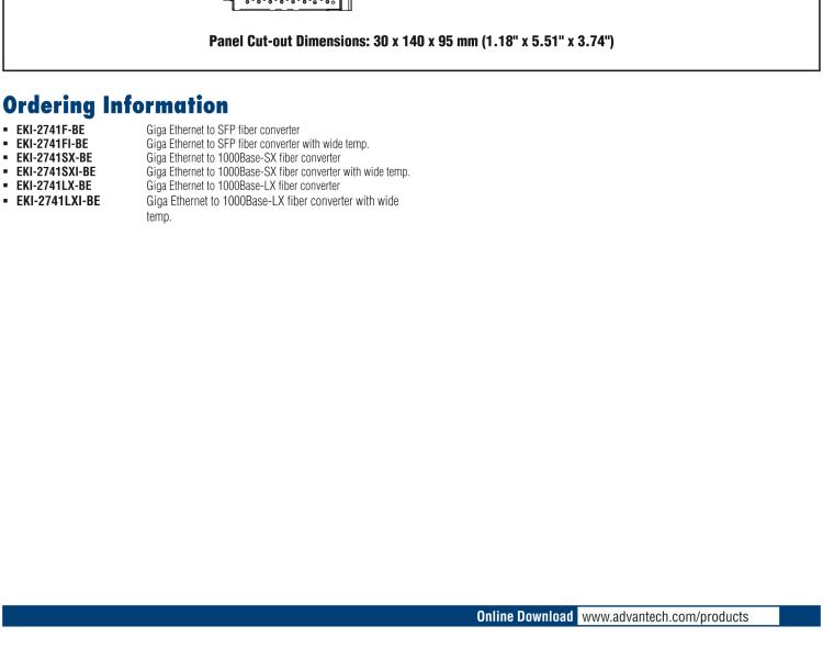 研華EKI-2741LX 工業(yè)級千兆以太網(wǎng)光電轉(zhuǎn)換器