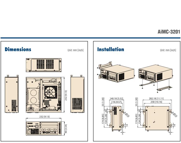 研華AIMC-3201 智能微型計算機，支持英特爾酷睿? i7/i5/i3 CPU，H81芯片組, 2個擴展槽, 250W 80Plus 電源
