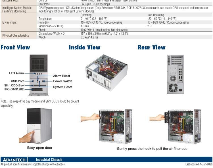 研華IPC-5122 臺式/壁掛式機箱，用于MicfrorATX母板，配有PS/2電源