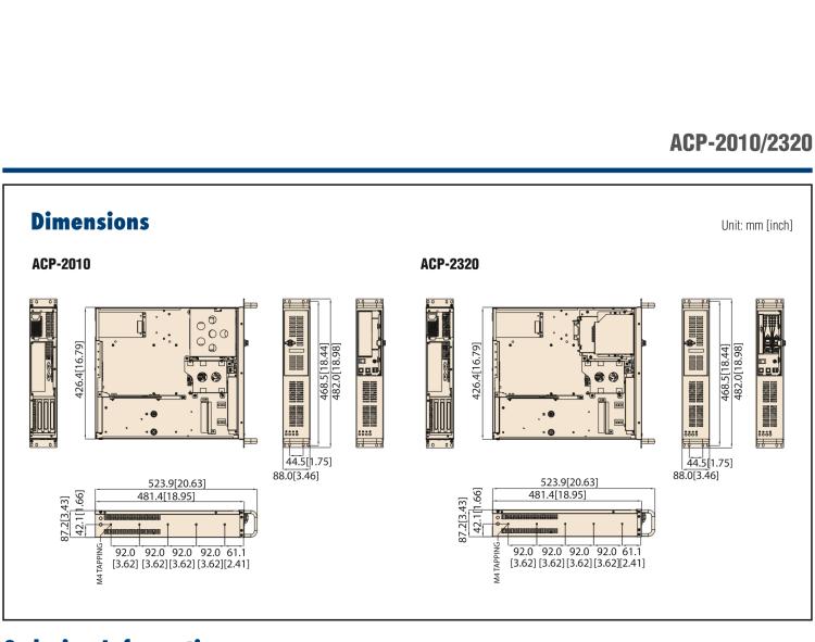 研華ACP-2320MB 2U上架式機箱，用于ATX/MicroATX母板支持后部支架