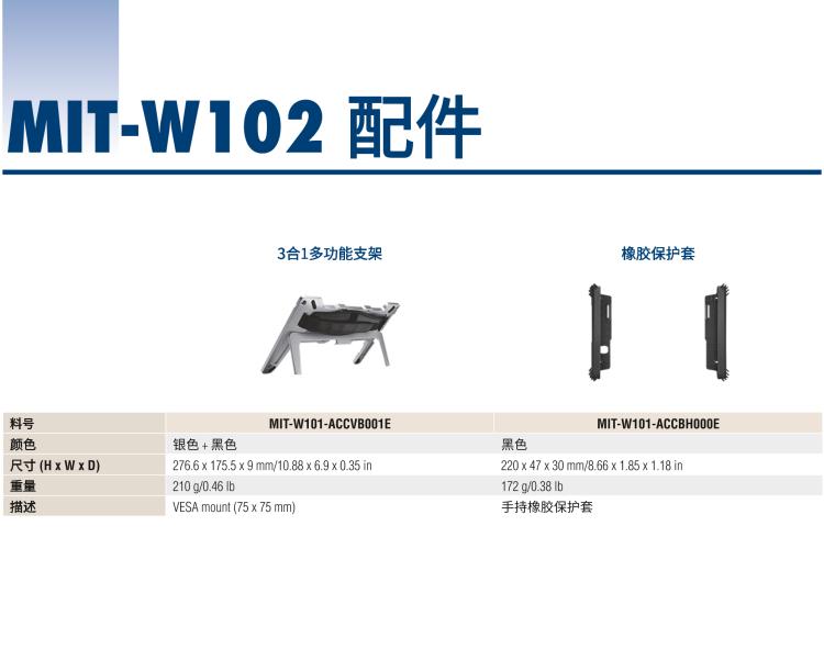研華MIT-W102 10.1" 醫(yī)療級(jí)平板電腦，搭載 Intel?Pentium? 處理器和電容觸摸屏