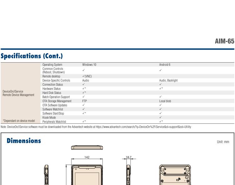研華AIM-65 8寸英特爾工業平板電腦
