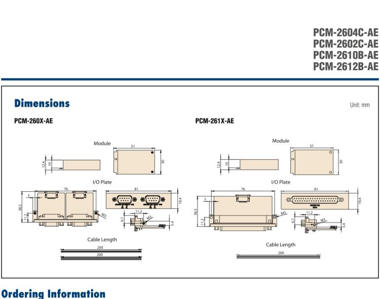 研華PCM-2610B 非隔離RS-232, 4端口，DB9, PCIe I/F
