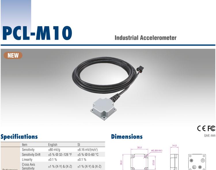 研華PCL-M10 工業加速度傳感器